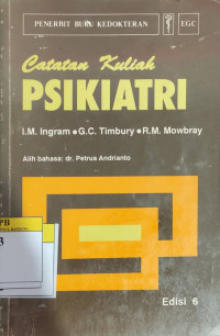Image of Catatan Kuliah Psikiatri
