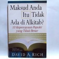 Image of MAKSUD ANDA ITU TIDAK ADA DIALKITAB?