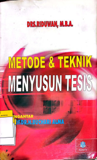 Image of Metode dan Teknik Menyusun Tesis