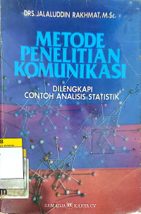 Image of Metode Penelitian Komunikasi
