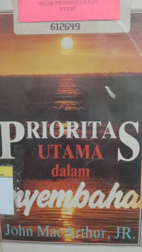 Image of Prioritas Utama Dalam Penyembahan